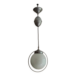 Suspension monte baisse - opaline blanche