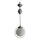 Suspension drop globe opaline white and metal structure