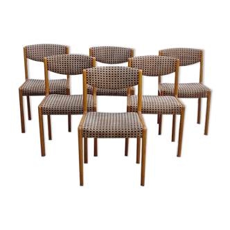 Set of 6 Velvet Chairs Self vintage 1980