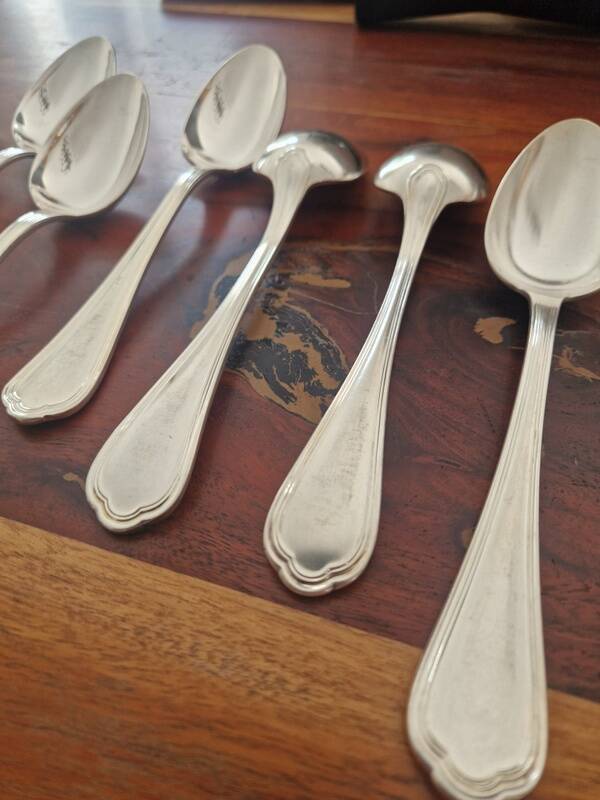 Christofle - Set of 12 table spoons model Spatours - Silver-plated metal