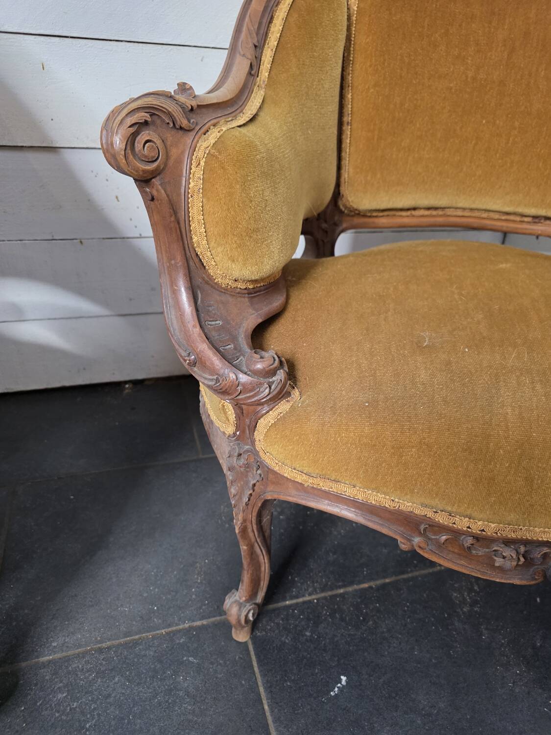 Paire de fauteuils marquise style Louis XV