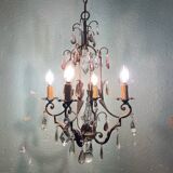 Iron chandelier with tassels