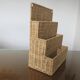 Wall-mounted rattan mail holder 70s