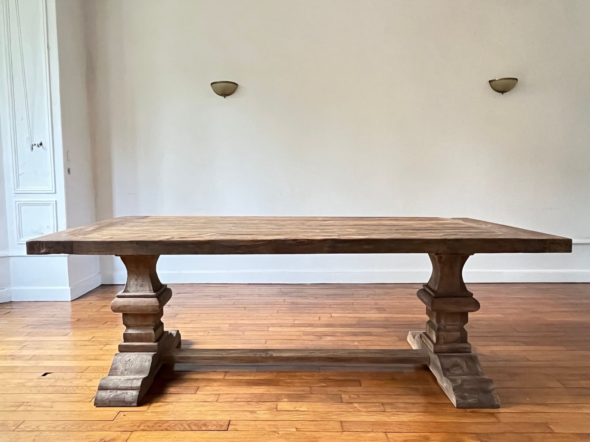 Table monastère en bois ancien - Spirito 200 par 100 cm