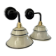 Set of two new electrified Art Deco wall lamps