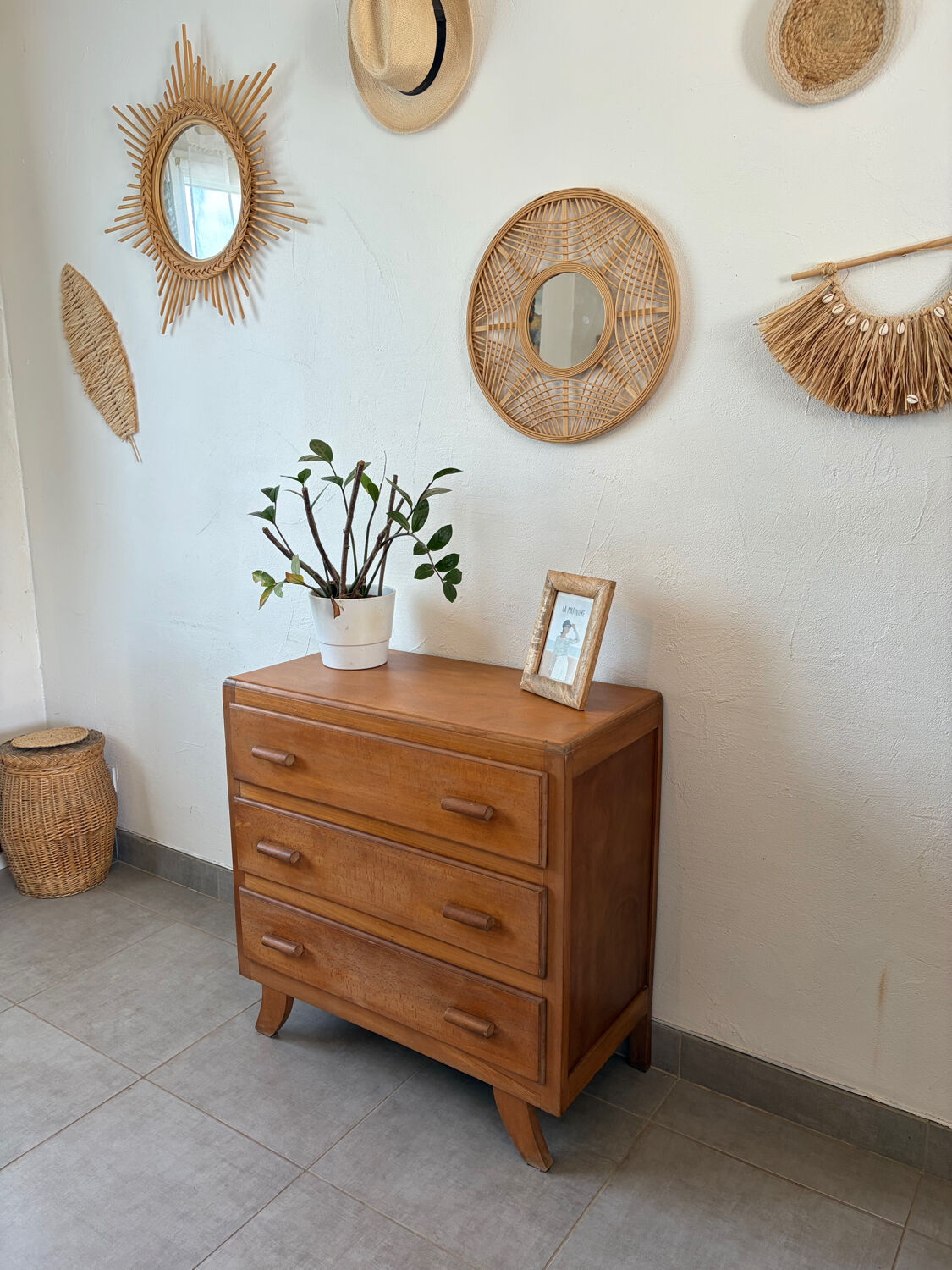 Vintage oak chest of drawers