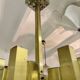 Rare 1970s Lumica chandelier in brass and crystal.