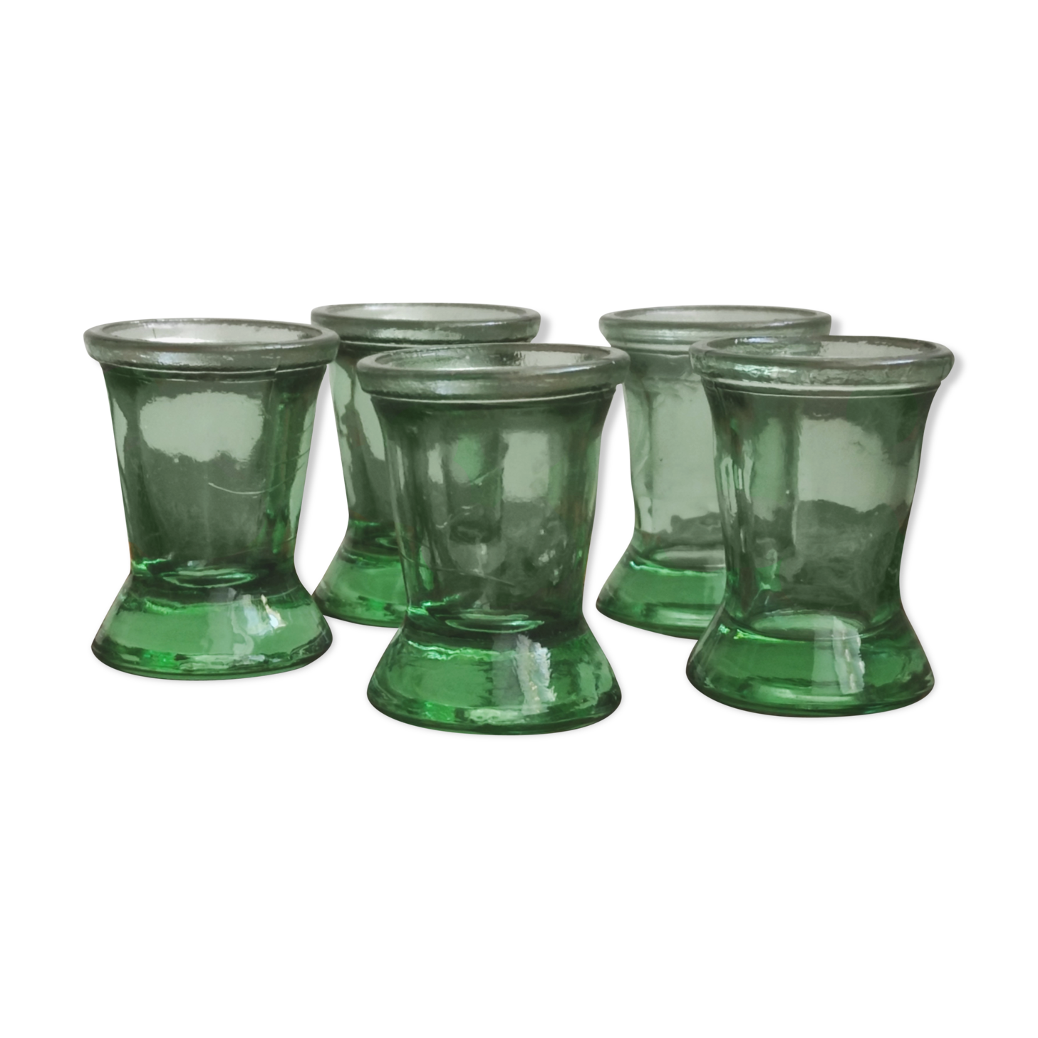 Lot of five glasses with liqueur '50s