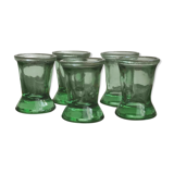 Lot of five glasses with liqueur '50s