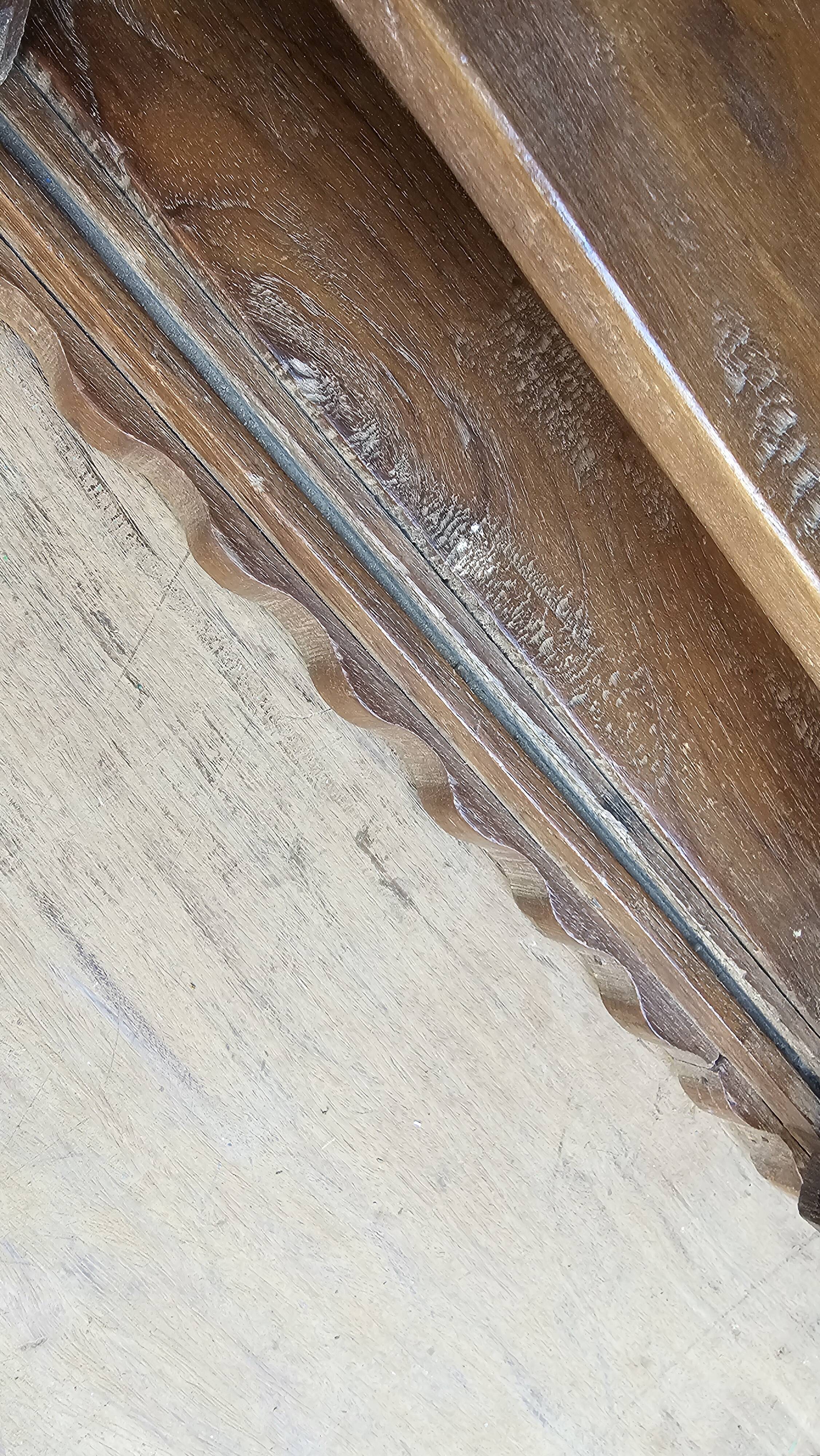 Antique Burmese teak collector's wall display case