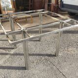 Chrome and steel table