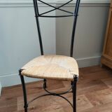 Set of 4 wrought iron chairs and mulching