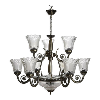 Lustre antique design noir antique