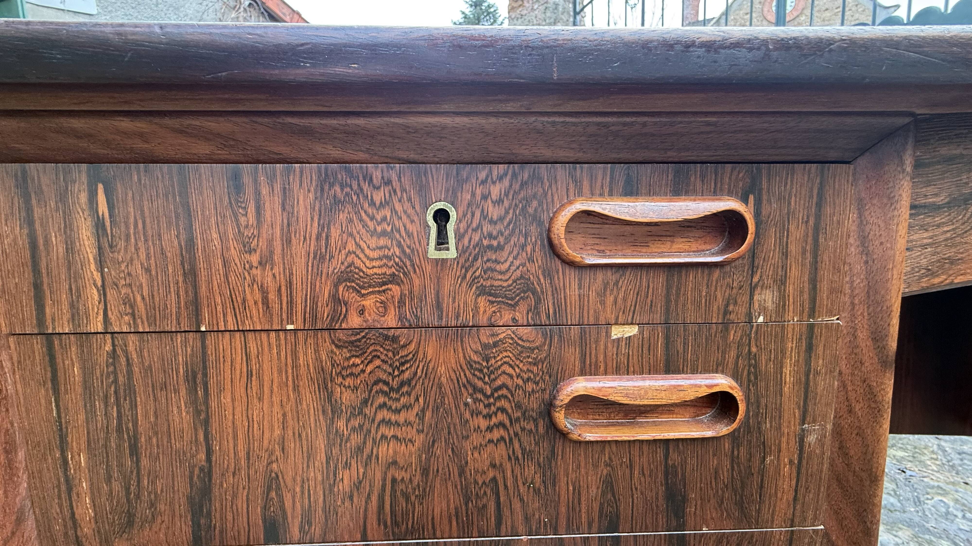 Bureau Mid-Century en Teck par Svend Age Madsen pour HP Hansen, Danemark,
