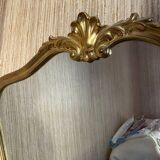 Miroir de style Louis XV baroque doré, numéroté, 1m