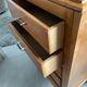 High chest of drawers with 5 drawers, vintage oak, 1950s