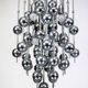 Italian Chrome Chandelier with Spherical Elements, 1970s