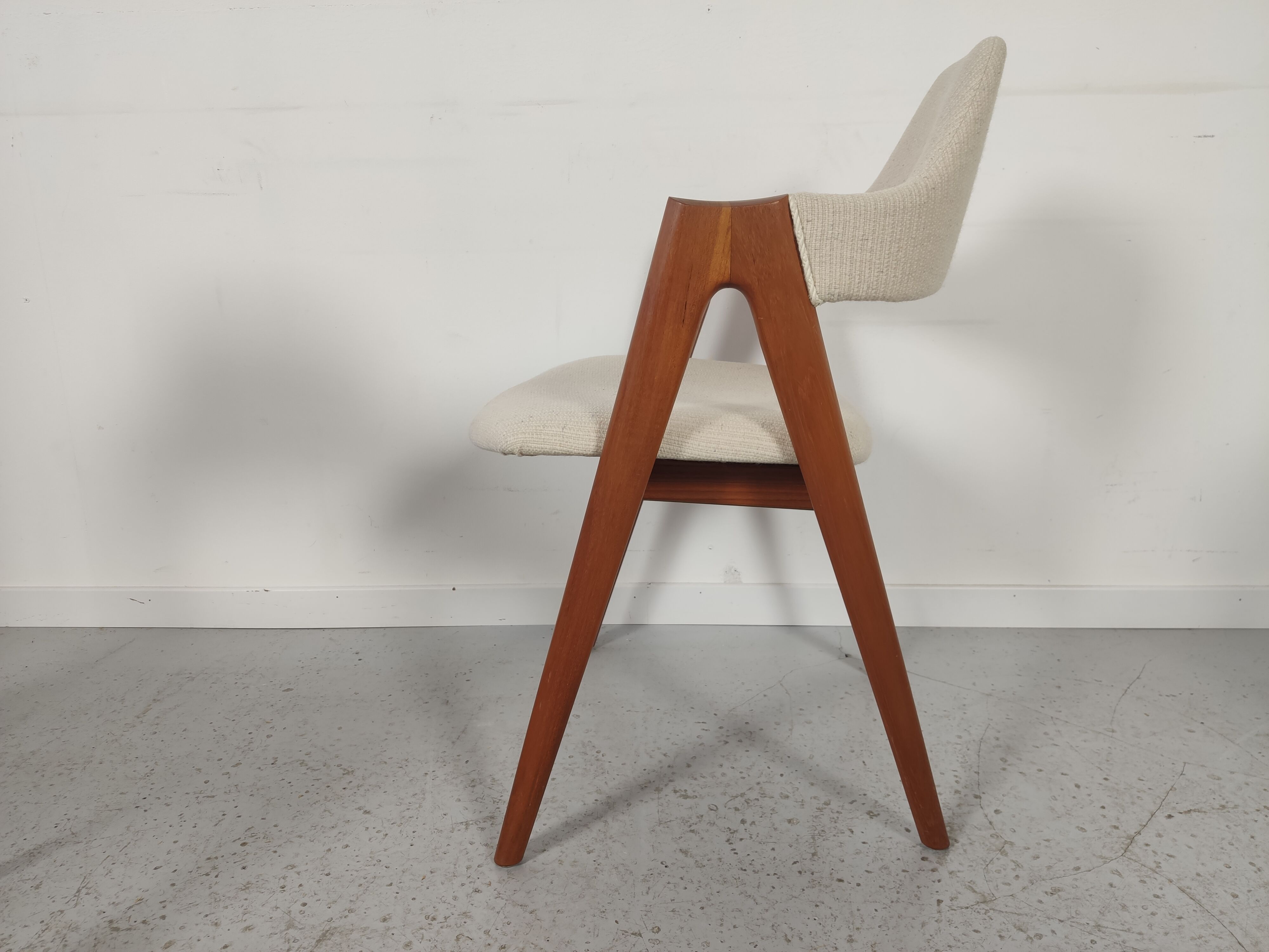 6 "compass" teak chairs by Kai Kristiansen for sva m-bler, 60s