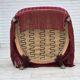 1960s, Danish armchair, original striped red furniture velour.