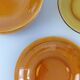 Set of 6 Vereco orange smoked glass plates