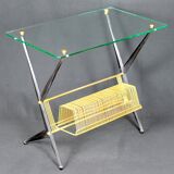 Black metal and brass side table brand Jarden