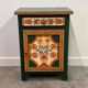 Large hand-painted Provençal folk art cabinet by a Provençal artist, 1970s