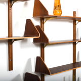 Fine danish teak wing shelf system 1950s