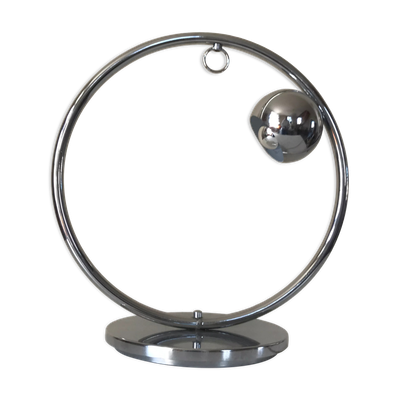 Lampe eye ball chromée vintage annees 70
