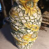 Vase and ceramic cup in fabrics