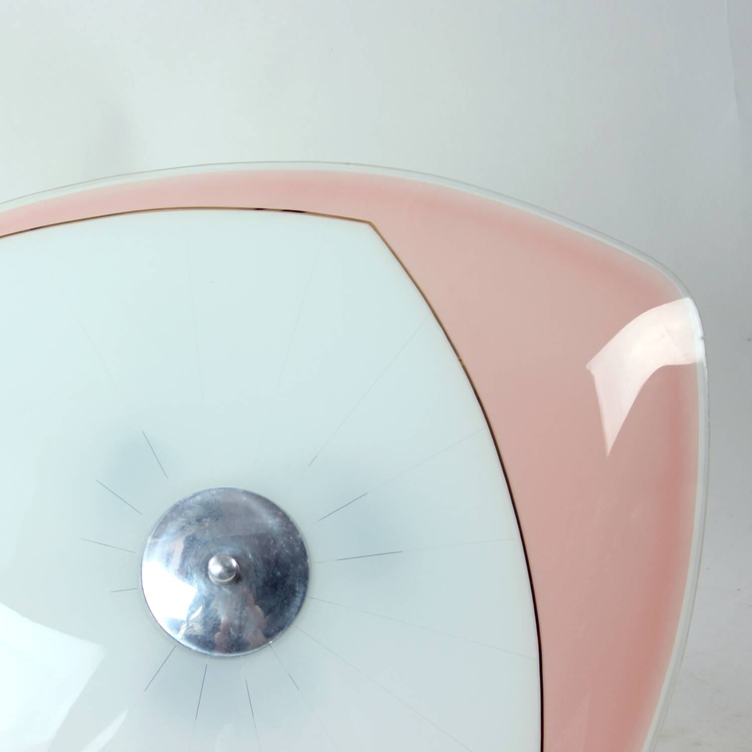 Mid Century Glass Ceiling Light By Napako, Czechoslovakia, 1960s