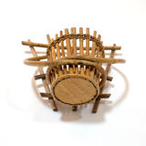 Wall rattan pot cover, 60's-70's