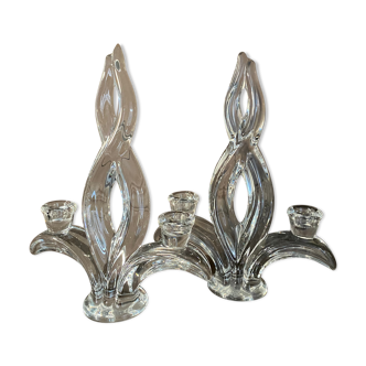 Crystal candle holders