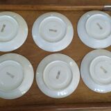 6 Pillivuyt pink and gold porcelain coffee cups