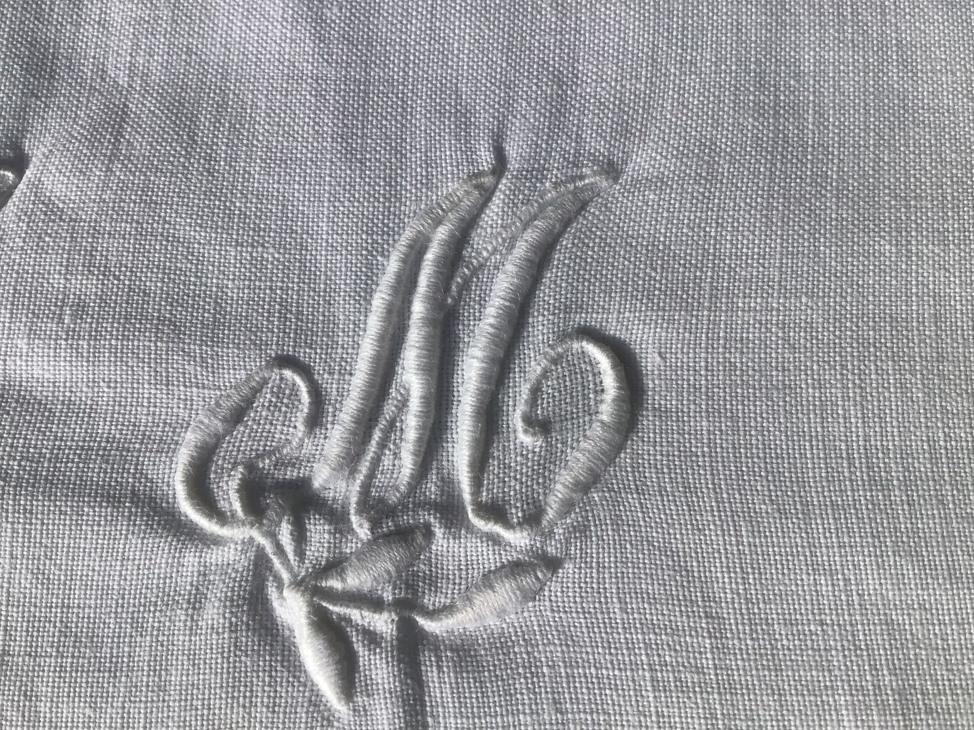 Monogram pillowcase HM original crocheted edge