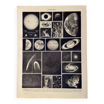 Planche photographique sur l'astronomie - 1930