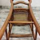 Children's high chair in wood and cane