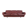 1970s Retro Brown Leather Sofa By Madsen & Schubell