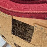 Années 1960, canapé danois 3 places, état d'origine, tissu coton-laine.