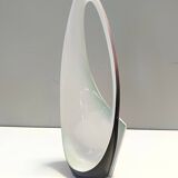 Purple, Pink and White Hand-Painted Ceramic Vase by Ariele, Turin, Italy