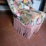 Fauteuil crapaud fleuri