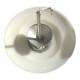 40s/50s pendant light in frosted glass and chrome