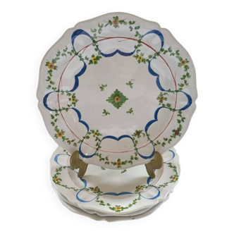 Lot de 4 assiettes en faience italy