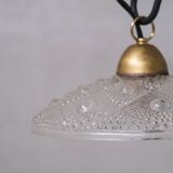 Brass and Glass Mid-Century Pendant Lights (7 Available)