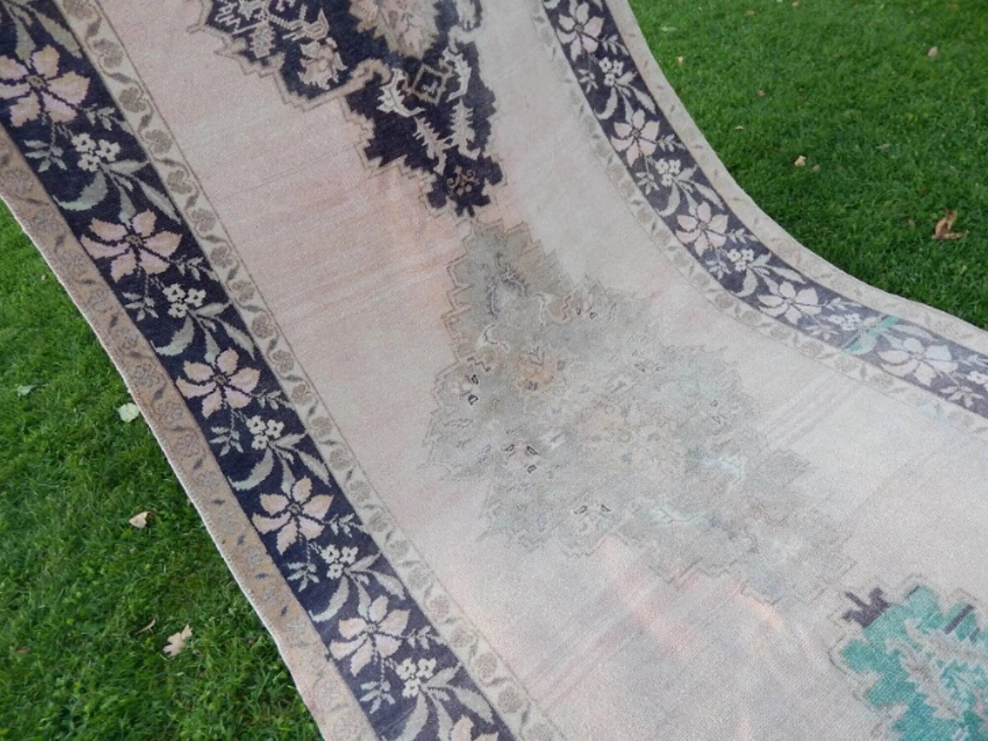 Vintage Turkish hallway rug 155x360 cm