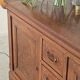 Antique solid wood workbench, dough cabinet from the 18th century.