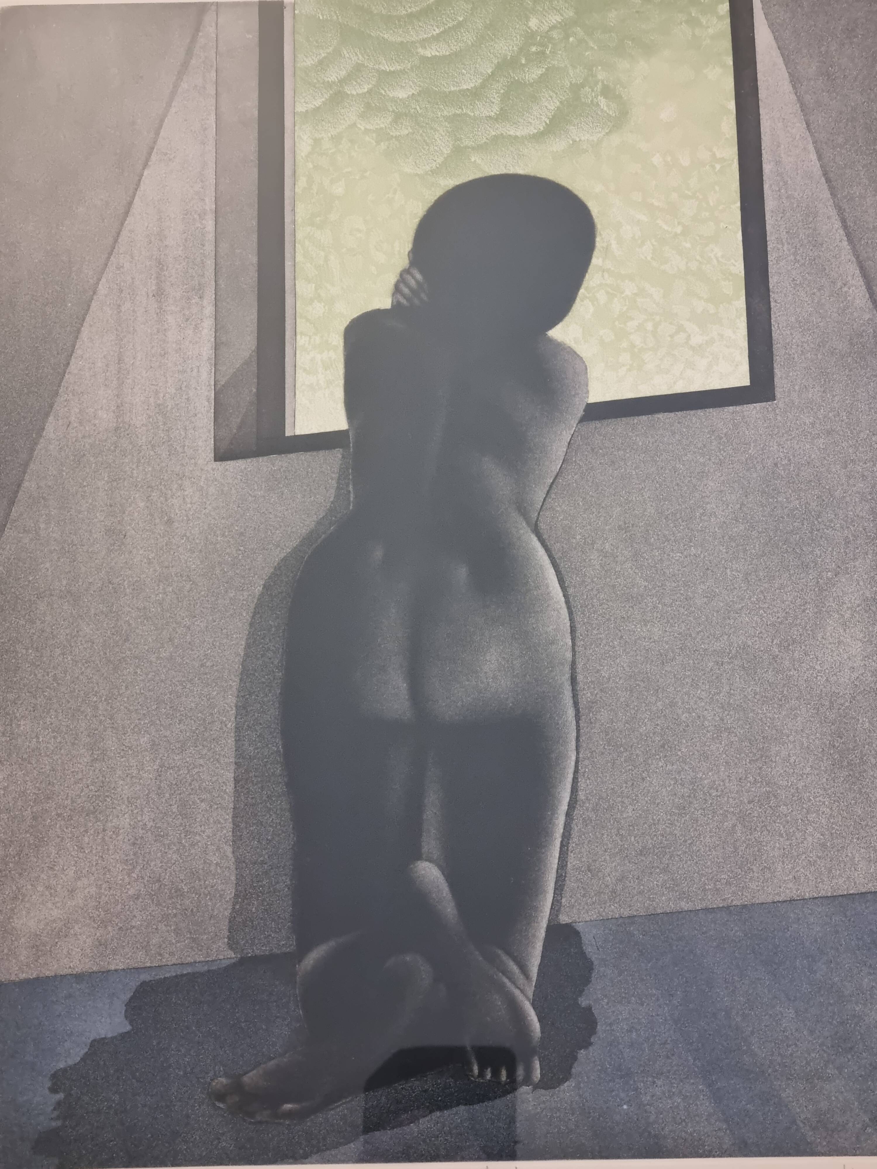 Michel Mathonnat, A Wait So Long, Signed etching, 63 x 77 cm