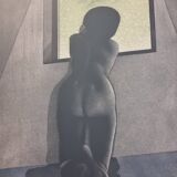 Michel Mathonnat, A Wait So Long, Signed etching, 63 x 77 cm