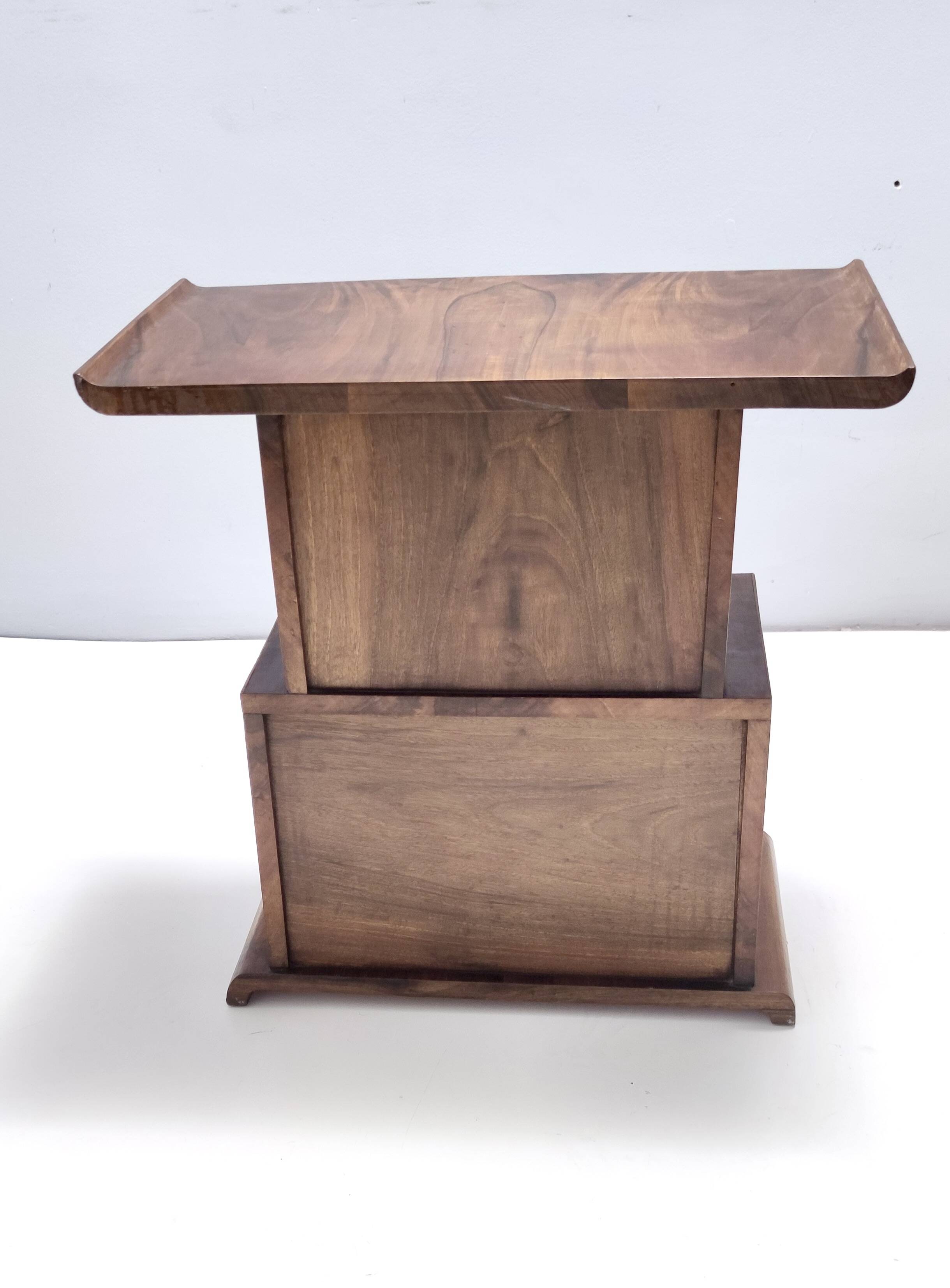 Black Walnut Divider Cabinet in the style of Emilio Lancia, Italy