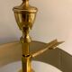 Hot water bottle lamp, 3 lights in bronze Lucien Gau, XXth