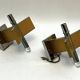 Mid-Century Modern set of eight brass and chrome sconces by Sciolari. Italy 1970s
